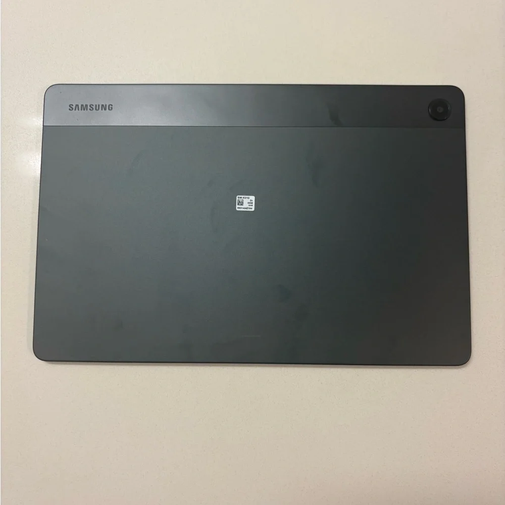 Samsung Black Tablet with Blue Display